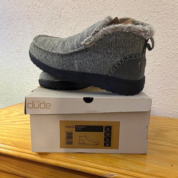 Hey Dude Charcoal Fur-Lined Slip-Ons - Picture 2 of 4